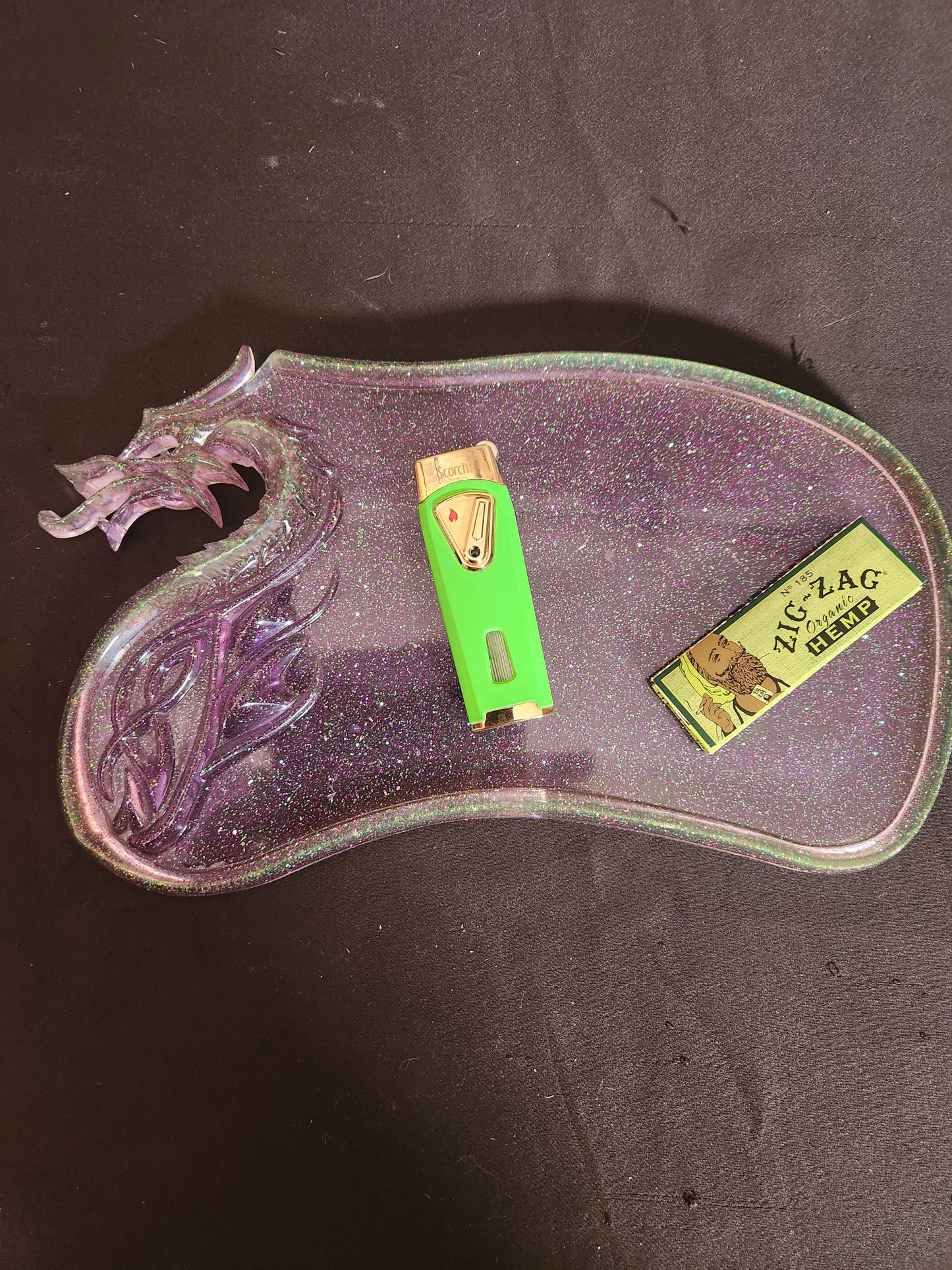 Dragon Rolling Tray (SD-PurpGrn1)