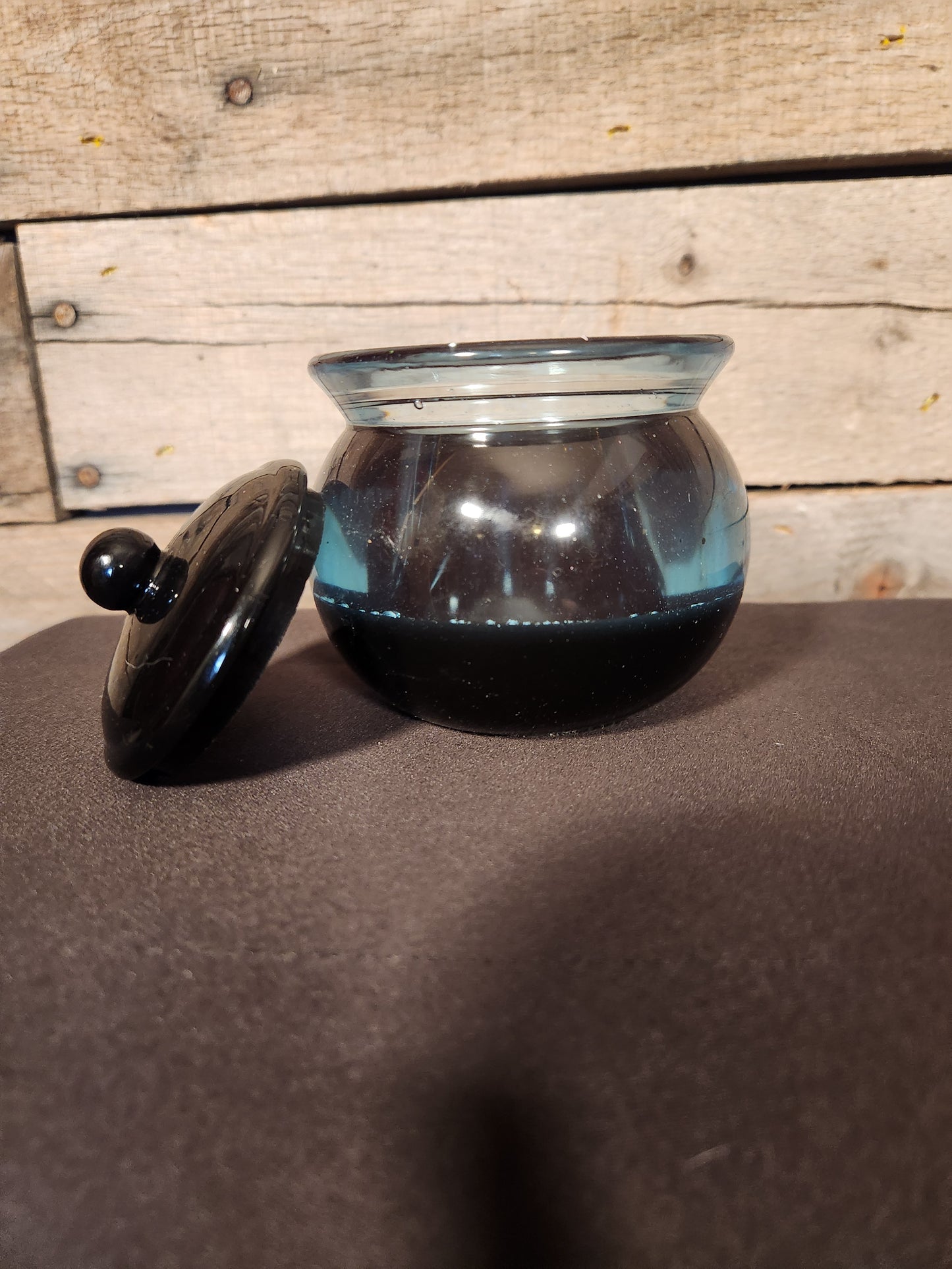 Blue/Black Honey Pot Stash Jar